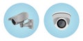 Dome and bullet cctv cameras. Wireless camera.